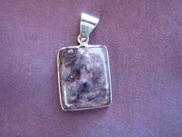 Charoite Pendant revealing of one's path of service, purging of inner negativity, protection, healing 3248